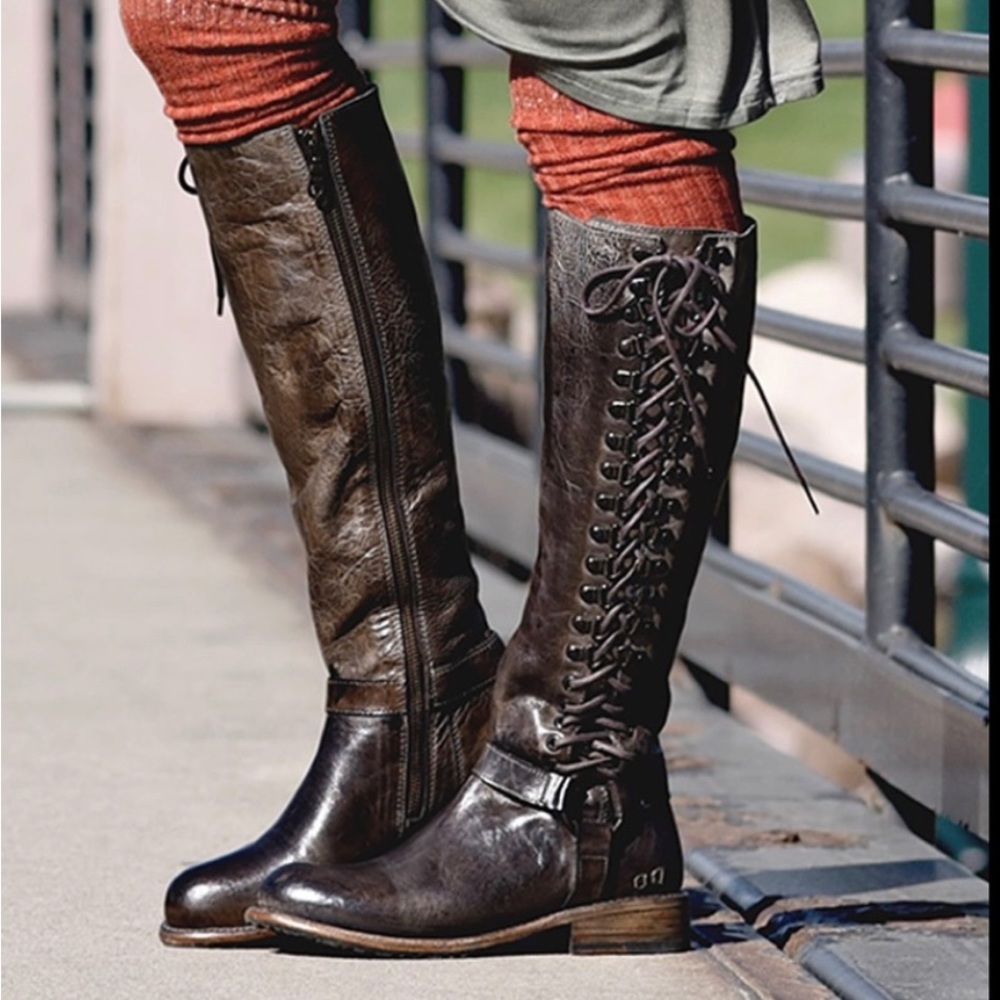 Bed Stu Lace up Burnley Tall Boot New